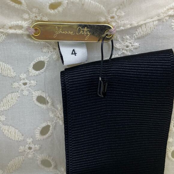 NWT New Johanna Ortiz Ecru Endless Curiosity Long Sleeve Ruffle Blouse Size 4 - Picture 9 of 13